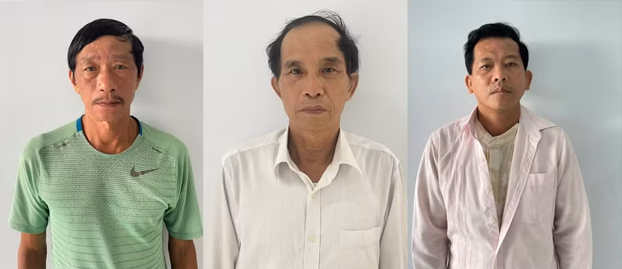 3 kẻ cầm đầu gồm: Nguyễn Huỳnh Văn Đợi, Trần Đình Bá và Đoàn Trọng. Ảnh: Công an