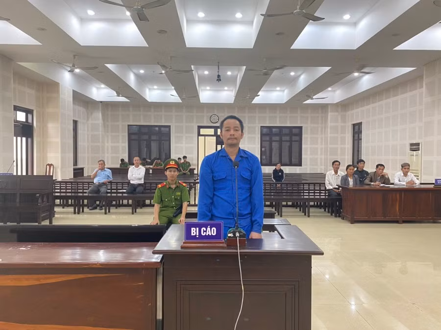 Bị cáo Hồ Thành tại phiên tòa. Ảnh: Trang Bình. 