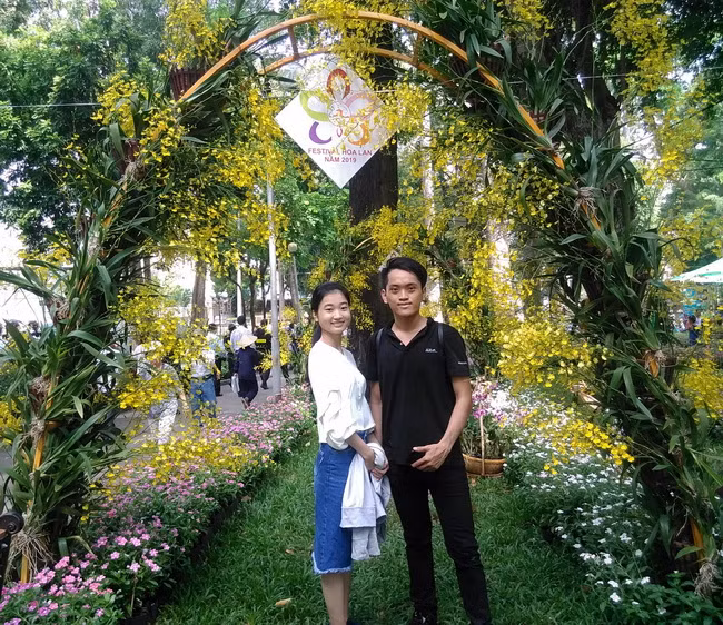Rất nhiều không gian tiểu cảnh hoa lan sẽ tạo cho khách tham quan lưu lại những khung hình đẹp.