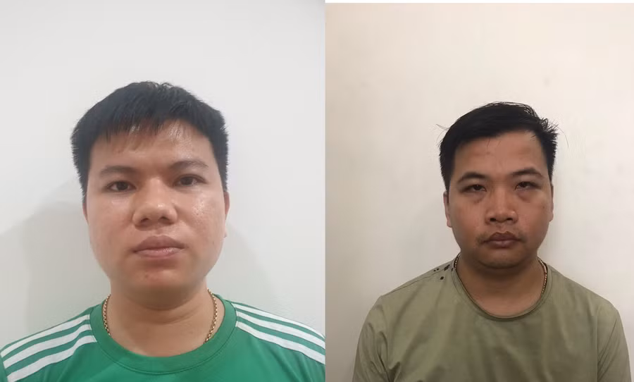 Phan Văn Luân (bên trái) và Nguyễn Văn Hiếu (bên phải). Ảnh: CAĐN.