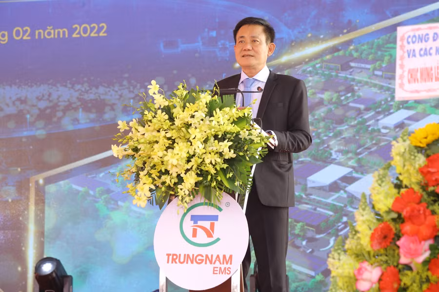 Ông Nguyễn Ngọc Thảo - Phó Tổng Giám đốc Trungnam Group (chủ đầu tư Danang IT Park) phát biểu tại buổi lễ.