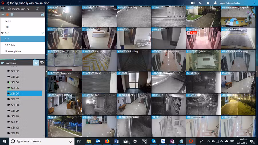 Hệ thống VMS kết nối nhiều tín hiệu camera trên cùng một nền tảng (Ảnh: QTSC)