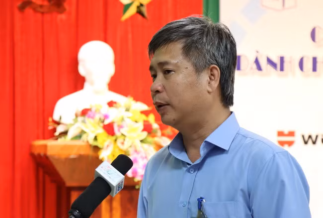 TS Lê Đình Kha- Hiệu trưởng Trường CĐ Kỹ thuật Cao Thắng chia sẻ tại sự kiện.
