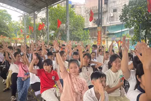 Học sinh Trường THCS Lê Quý Đôn, phường Minh Xuân, Tuyên Quang.