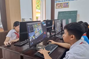 Phòng học STEM của các em Trường THCS Lý Tự Trọng.