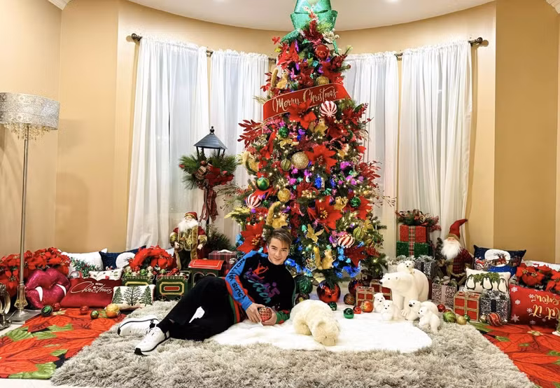 Đàm Vĩnh Hưng cho biết, anh thích nhất là Tết và Noel nên năm nào cũng tự trang hoàng không gian sống đầy màu sắc. giang-sinh-4.jpg