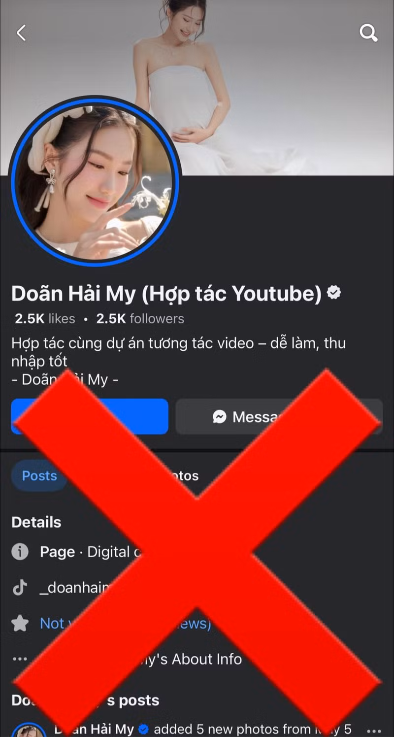 Thời gian qua, nhiều nhân vật, người nổi tiếng, có sức ảnh hưởng trên mạng xã hội đã phải phải lên tiếng cảnh báo sau khi bị giả mạo tên tuổi. doan-hai-my-1.jpg