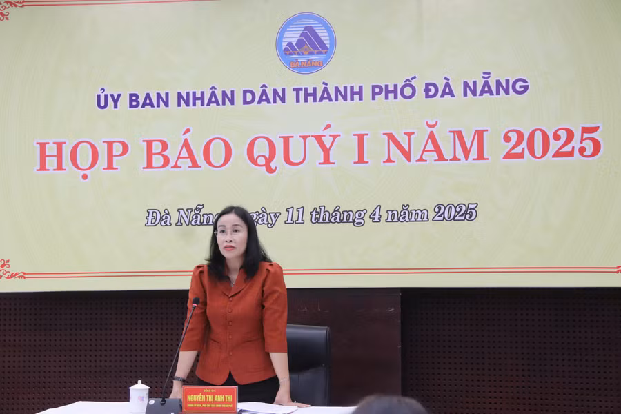 Bà Nguyễn Thị Anh Thi, Phó Chủ tịch UBND TP Đà Nẵng phát biểu.