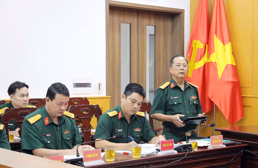 Đại diện các đơn vị báo cáo tại Hội nghị. Ảnh: Kiều Linh img-20260921-190424.jpg