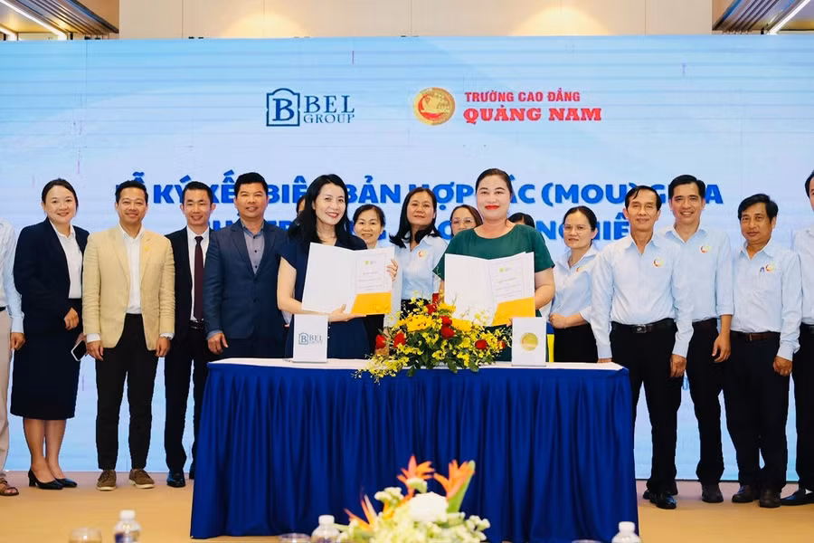 Trường Cao đẳng Quảng Nam ký kết biên bản ghi nhớ (MOU) với Công ty Cổ phần Đầu tư Tập đoàn Bel Group.