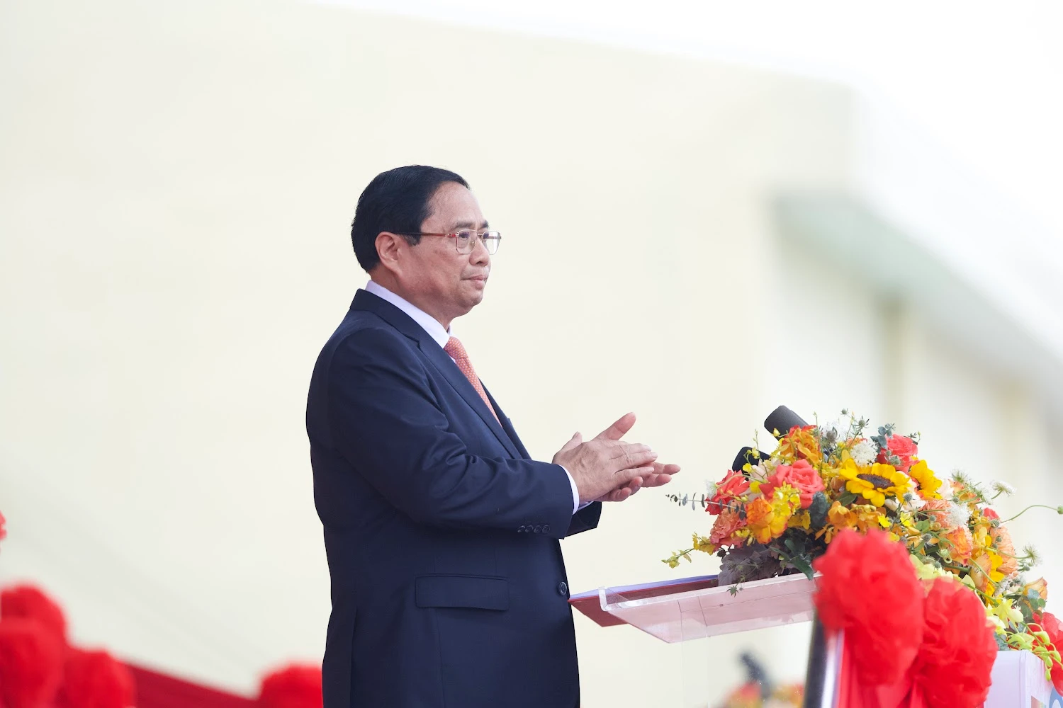 Đồng chí Phạm Minh Chính, Ủy viên Bộ Chính trị, Thủ tướng Chính phủ trình bày diễn văn tại Lễ kỷ niệm 70 năm Chiến thắng Điện Biên Phủ (1954-2024). Đồng chí Phạm Minh Chính, Ủy viên Bộ Chính trị, Thủ tướng Chính phủ trình bày diễn văn tại Lễ kỷ niệm 70 năm Chiến thắng Điện Biên Phủ (1954-2024).