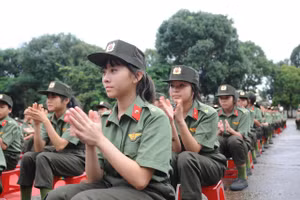 Học sinh Trường Văn hoá CAND II dự lễ khai giảng năm học 2026-2027. (Ảnh: VT)