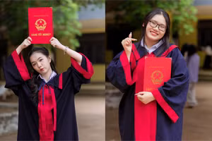 Nguyễn Đặng Thùy Trang và Phan Hoàng Ngân, Đắk Lắk. (Ảnh: NT)