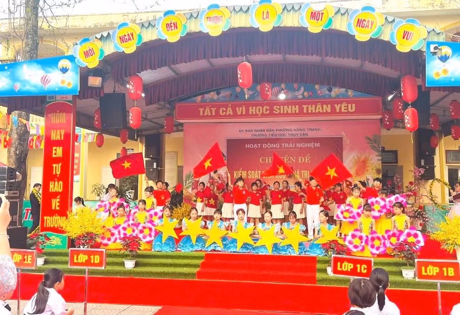 Sôi nổi hoạt động giáo dục kỹ năng sống tại Trường Tiểu học Thụy Vân.