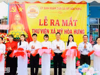 Lễ ra mắt thư viện xã Mỹ Hòa Hưng, tỉnh An Giang.