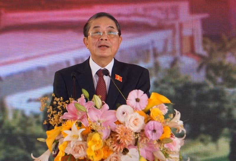 Phó Chủ tịch Quốc hội Nguyễn Đức Hải phát biểu tại lễ khởi công Dự án hạ tầng KCN Tam Anh - An An Hòa, Đà Nẵng.