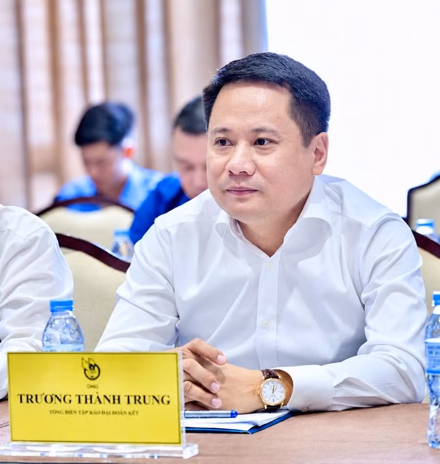 Nhà báo Trương Thành Trung, Tổng Biên tập Báo Đại đoàn kết.