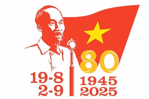 Logo sử dụng trong các hoạt động tuyên truyền Kỷ niệm 80 năm Cách mạng tháng Tám thành công (19/8/1945-19/8/2025) và Quốc khánh nước Cộng hòa xã hội chủ nghĩa Việt Nam (2/9/1945-2/9/2025).
