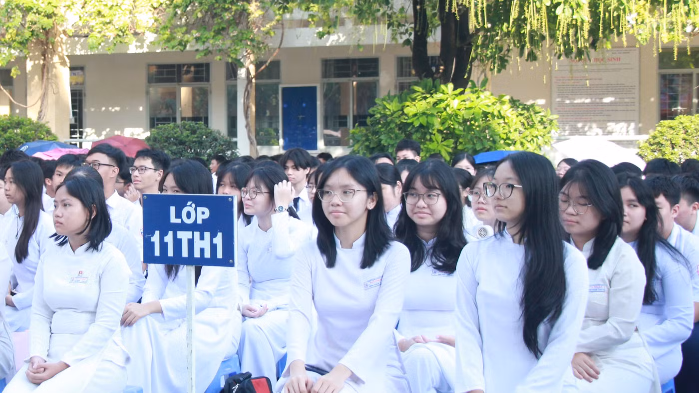 Học sinh Trường THPT Phú Nhuận (phường Đức Nhuận, TPHCM) trong một hoạt động trải nghiệm.
