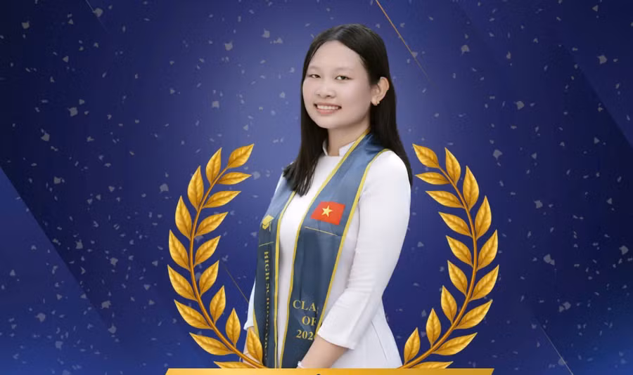 Nữ sinh viên Lâm Bảo Như, là 1 trong 4 thủ khoa của Trường ĐH Xây dựng Miền Tây năm học 2026.