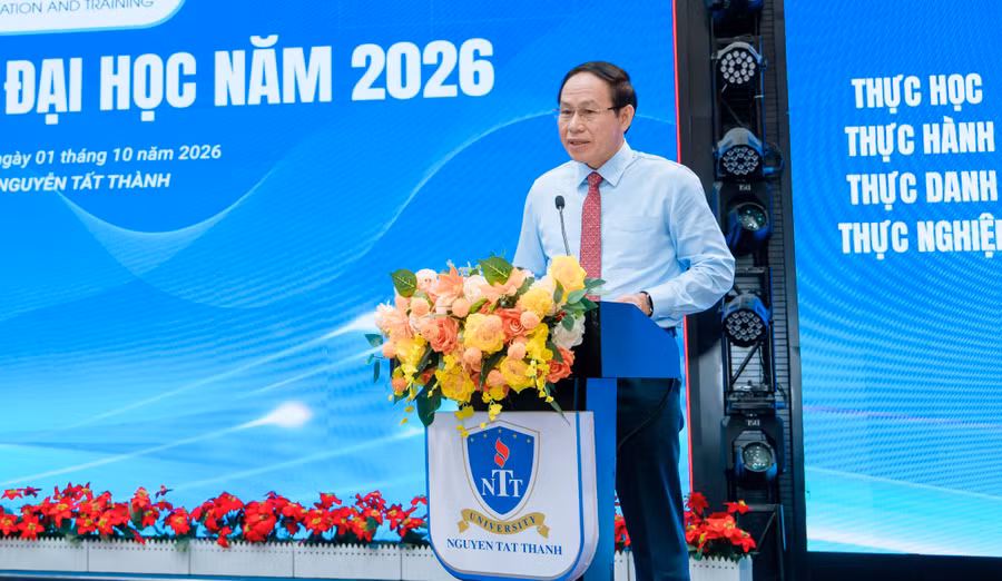 Phó Thủ tướng Chính phủ Lê Tiến Châu phát biểu chỉ đạo tại Hội nghị Giáo dục đại học năm 2026. Ảnh: M.Tùng.