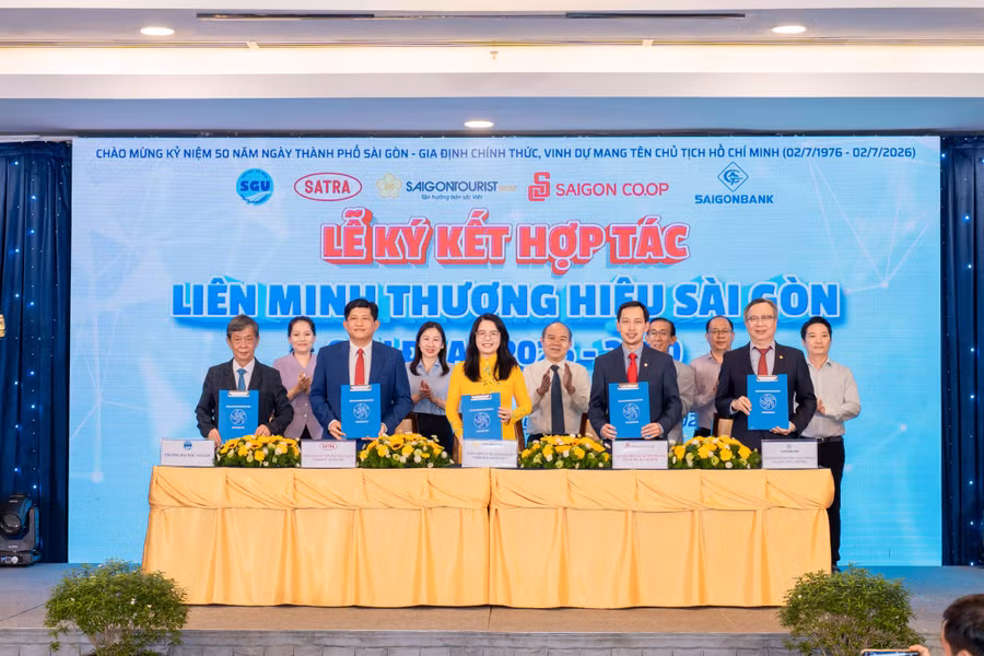 Lễ ký kết hợp tác Liên minh thương hiệu Sài Gòn diễn ra chiều 17/6.