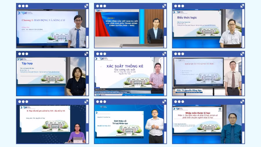Các bài giảng trên hệ thống đào tạo trực tuyến VNU-MOOC. Ảnh: VNUHCM.
