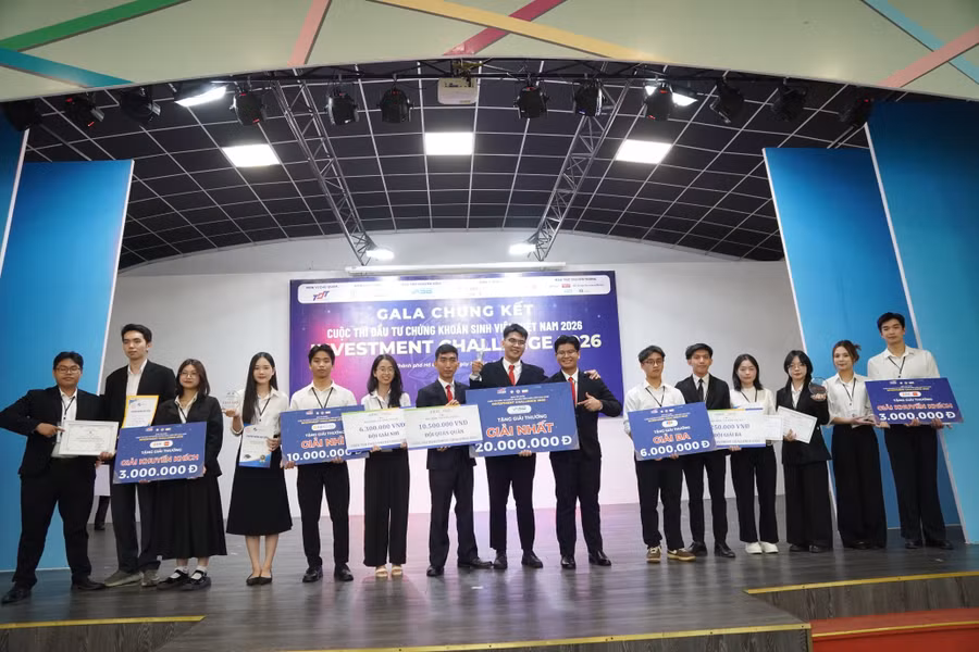 Các đội giành giải cao tại cuộc thi Investment Challenge 2026.