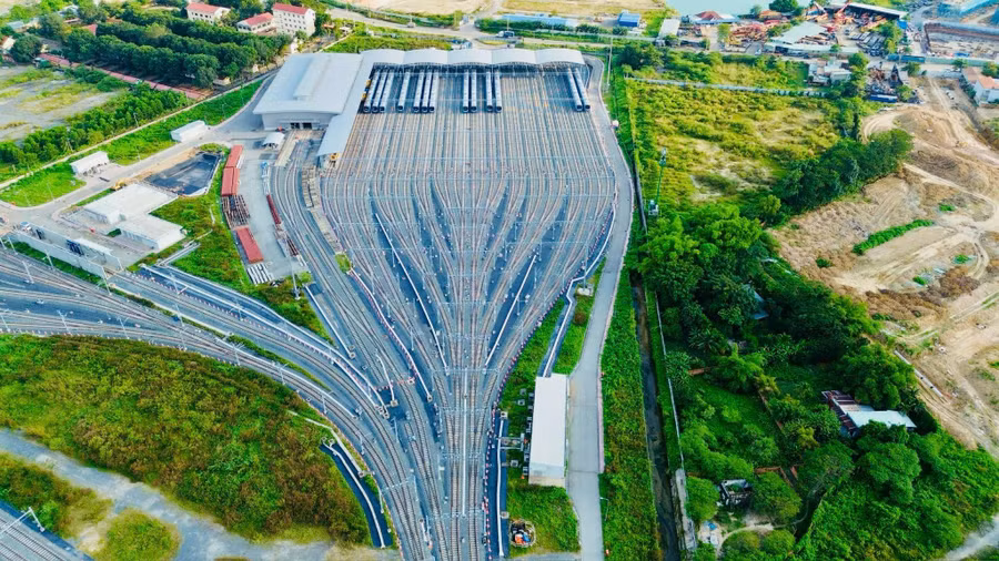 Tuyến Metro Bến Thành - Suối Tiên ở TPHCM. Ảnh: Q.H