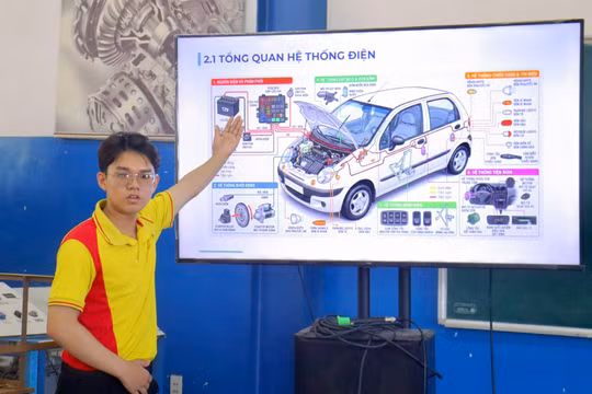 Sinh viên Trường Cao đẳng Đại Việt Đà Nẵng trong giờ học. Ảnh: NTCC