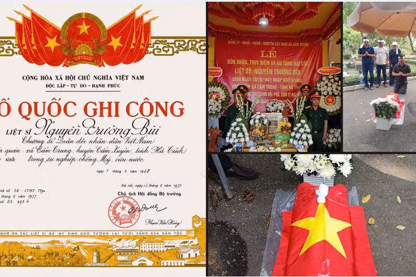 Nước mắt trùng phùng trong ngày trở về quê hương của liệt sĩ, nhà giáo Nguyễn Trường Bùi.