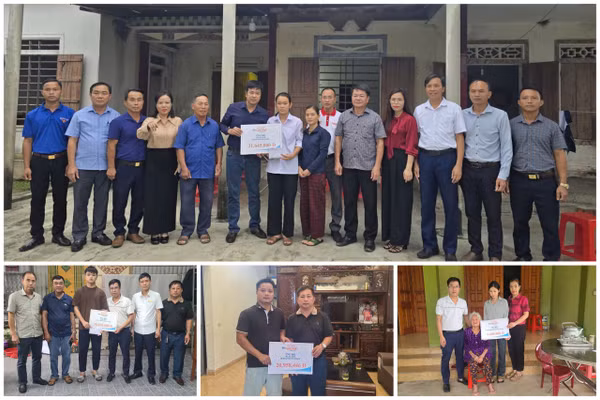 Báo GD&TĐ cùng chính quyền địa phương trao quà bạn đọc đến các hoàn cảnh ở Hà Tĩnh.