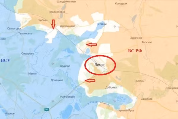 Lực lượng Ukraine chết kẹt ở Lyman