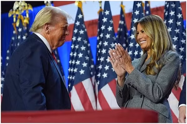 Tổng thống Trump và phu nhân. (Nguồn ảnh: VOV)