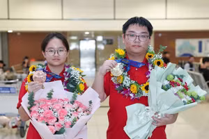 Lê Hoàng Kiều Anh (trái) và Lương Thái Duy. Ảnh: NVCC