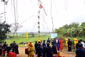 Lễ thượng nêu là nét độc đáo văn hóa ngày Tết của người dân vùng Gio An, huyện Gio Linh.