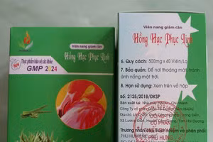 Thực phẩm giảm cân chứa chất cấm được Bộ Y tế cảnh báo không sử dụng.