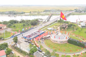 Khu di tích lịch sử quốc gia đặc biệt Đôi bờ Hiền Lương - Bến Hải sau 50 năm đất nước thống nhất. Ảnh: Đăng Đức