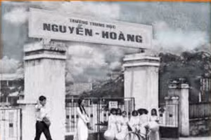 Trường Nguyễn Hoàng xưa, hiện khuôn viên là Trường THPT Thị xã Quảng Trị. Ảnh tư liệu