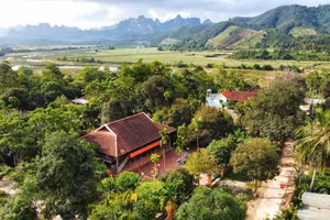 Khuôn viên di tích nhà cụ Vi Văn Khang (xã Môn Sơn, Nghệ An). Ảnh: Nguyễn Cường