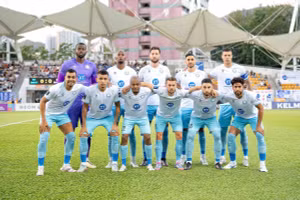 Đội hình xuất phát của Thép Xanh Nam Định trong trận thắng Eastern FC 1-0. Ảnh: Nam Định FC
