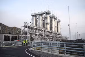 Bên ngoài một cơ sở lưu trữ carbon tại Australia.