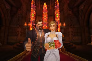 Đám cưới 'ảo' trong trò chơi World of Warcraft.