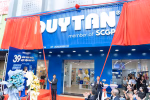 Nghi thức khai trương showroom của Nhựa Duy Tân tại 87-89-91 An Dương Vương. 