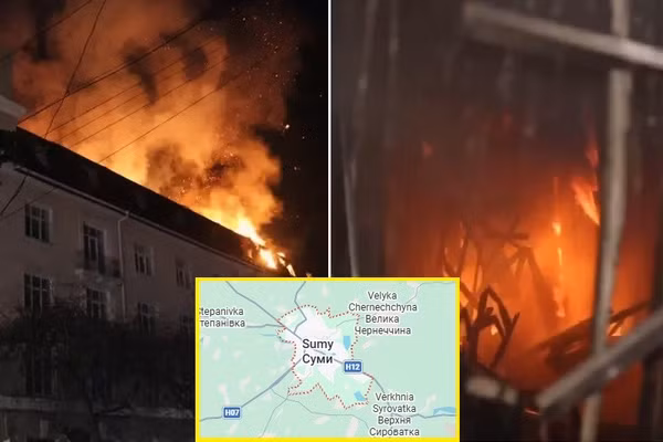 Đòn đánh kép của Nga vào khách sạn lính đánh thuê Ukraine ở Sumy