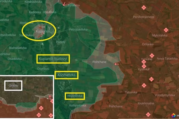 Nga tuyên bố chiếm Kupiansk-Vuzlovyi, tiến sát Orikhiv 3km