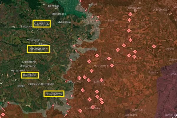 Vì sao Nga không đánh lớn vào Kostiantynivka-Slavyansk-Kramatorsk?
