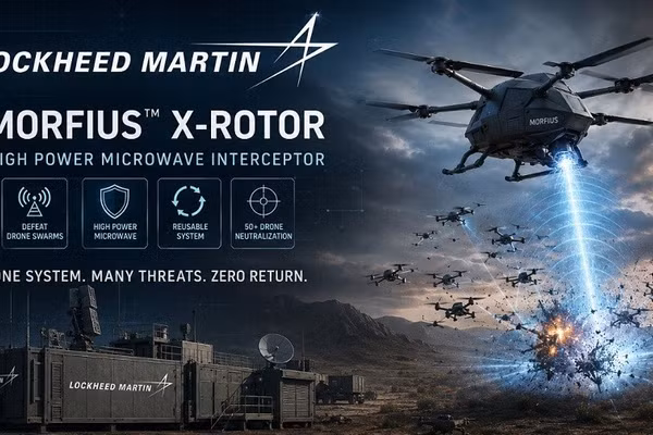 ‘Lò vi sóng bay’ Morfius: Một đòn diệt 50 UAV bầy đàn