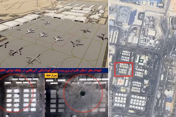 Tên lửa Khorramshahr-4 thổi bay cả khối nhà trong căn cứ Mỹ ở UAE