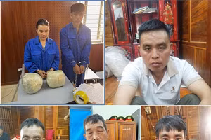 6 người liên quan đến chuyên án vận chuyển 10kg nhựa thuốc phiện. Ảnh: An ninh Điện Biên.